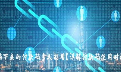 拍下来的付款码多久能用？详解付款码使用时效